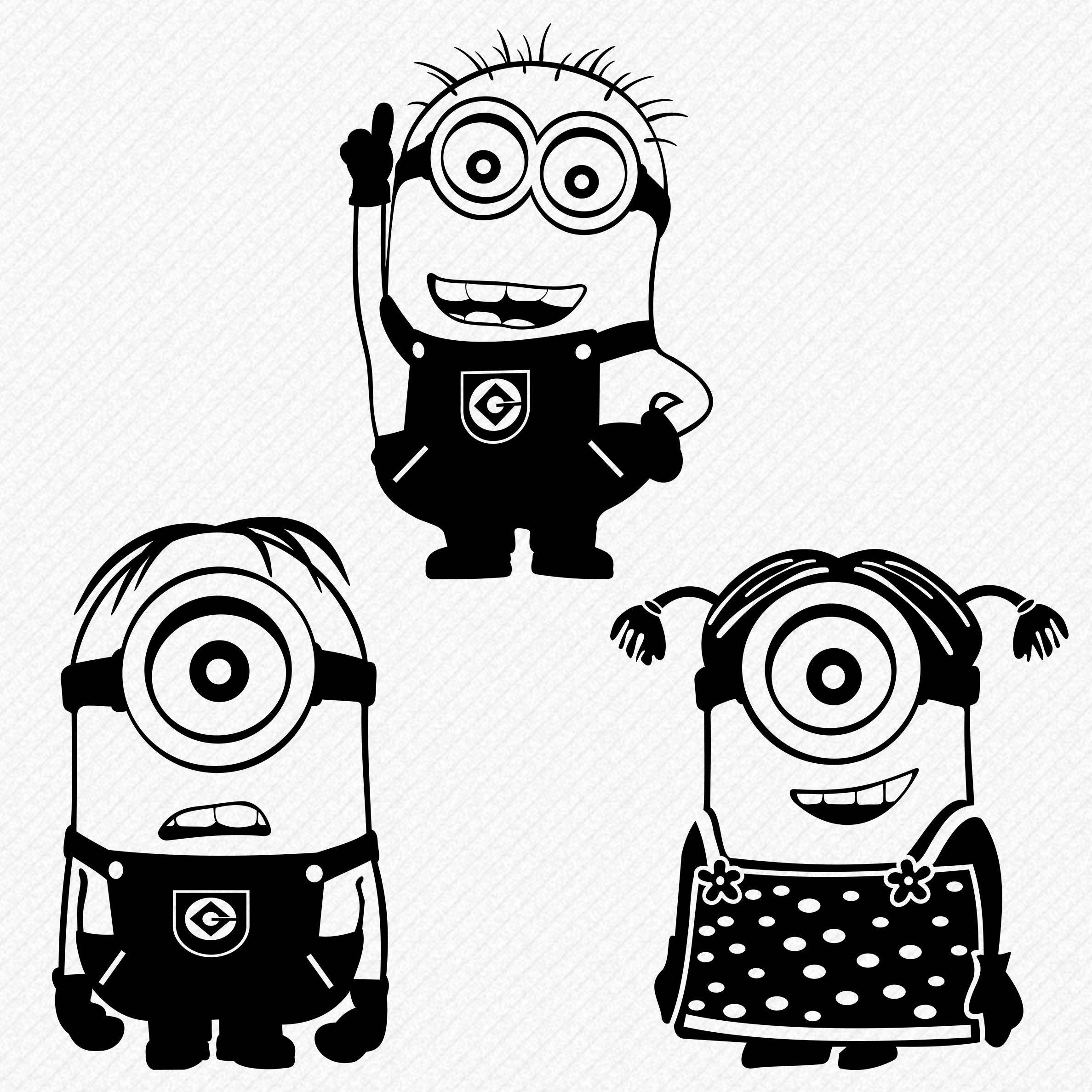 Download Minion svg, Minion Silhouette, Minion cricut file, Minion ...