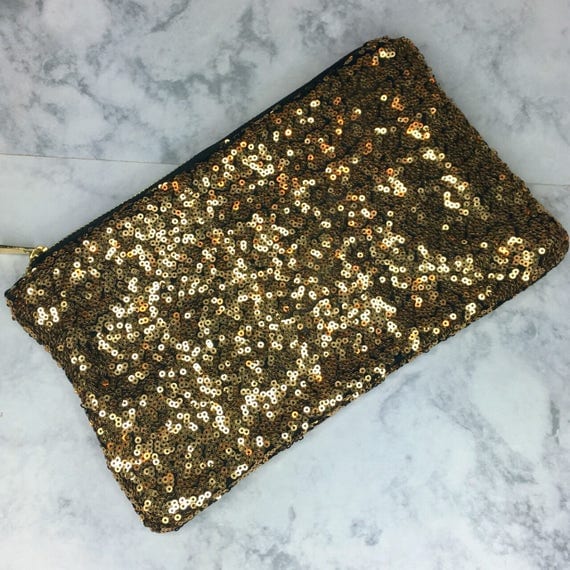 Gold Makeup Bag