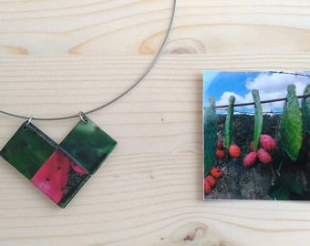 Recycled necklace taken from an image of Salento.