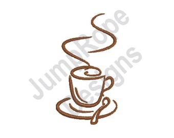 Coffee Cup - Machine Embroidery Design