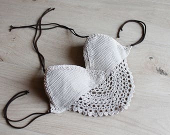Crop Top Crochet- Top Uncinetto- Bikini Top