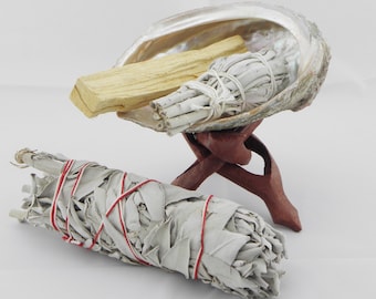 Energy Cleansing Kit|Abalone|Palo Santo|Sage|Smudging Kit|Sage Kit|Saging Kit