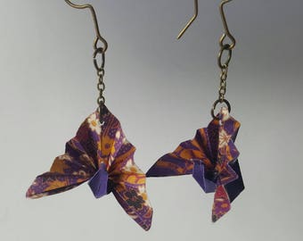 Origami Peacock earrings
