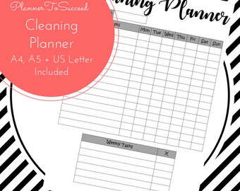 Cleaning Planner, Cleaning Schedule, Cleaning Checklist, Chore Chart, Housekeeping, Weekly Cleaning, Planner *ORIGINAL COLLECTION* PRINTABLE