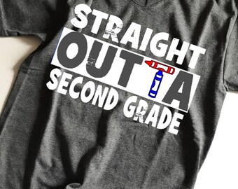 Straight outta second grade SVG, PDF, PNG, Dxf Design