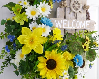 Greenery Wreaths Spring Wreaths for Font Door Decorations Summer Door Wreaths Summer Wreaths for Front Door Wreaths Year Round Wreaths