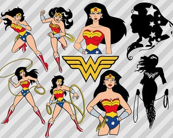 Wonder woman Svg, WonderWoman Cut Files for cricut or silhouette, Dc comic Wonder woman clip art, eps, svg files, Wonder woman Vector