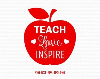 Free Free 301 Silhouette Teach Love Inspire Svg SVG PNG EPS DXF File