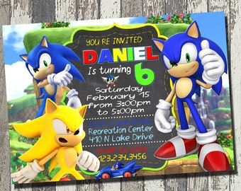 Sonic invitation | Etsy