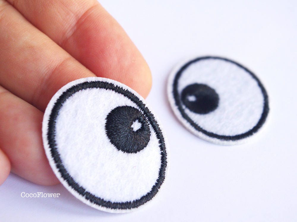 Eyes patch Eye applique for doll or plush to iron or sew from