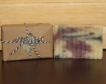 Gift Wrapped Soap/Black Raspberry Vanilla Soap/Handmade Shea Butter Soap