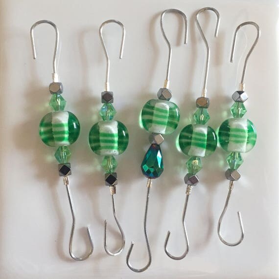 Beaded Ornament Hooks Set of 5