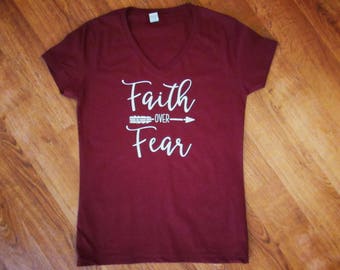 Faith over fear t-shirt, faith over fear shirt, faith over fear tee, faith over fear
