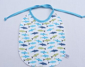 Bavoir garçon original 0/24 mois "poissons"