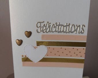 Wedding card, congratulations card, congratulations