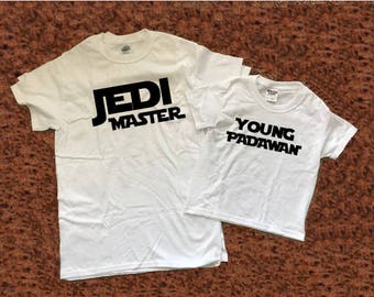 Star Wars Matching Shirts, Star Wars Shirt Kids, YOUNG PADAWAN, Jedi Master Shirt, Jedi In Training Shirt, Dad and Baby Matching Shirts