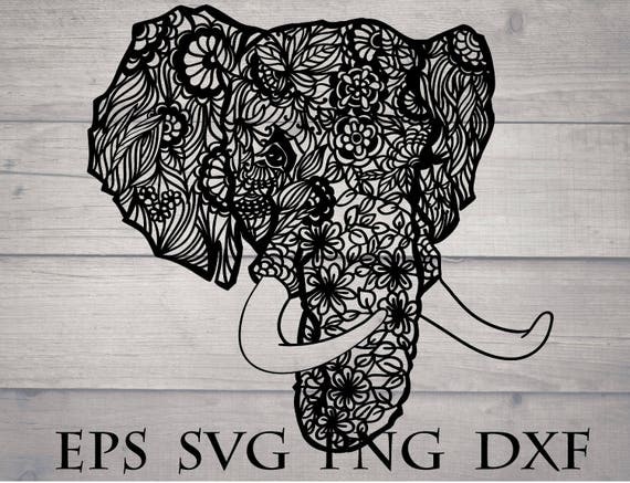 Download Mandala elephant svg / zentangle elephant svg flourish