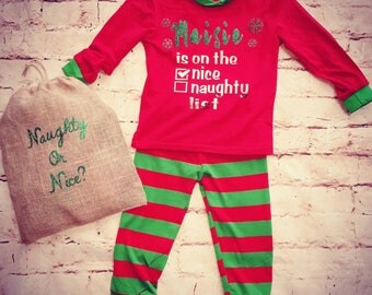 Personalised Family Christmas Pyjamas, Christmas Pajamas, Custom Family Christmas Pajamas, Girls , Boys,