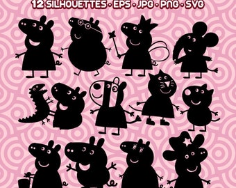 Download Peppa pig clipart | Etsy