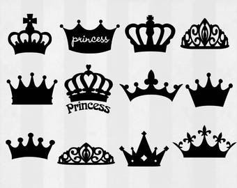 Crown SVG Bundle, crown clipart, crown cut files, svg files for silhouette, files for cricut, svg, dxf, eps, cuttable design