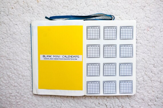 mini blank calendar