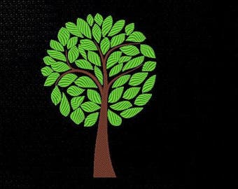 tree embroidery pattern free