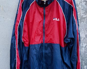 Vintage Fila Waterproof Jacket 90s 80s Mens Medium