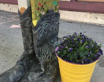 Leather Cowboy Boots Womens' Size 10