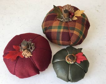 Autumn Fabric Pumpkin Set