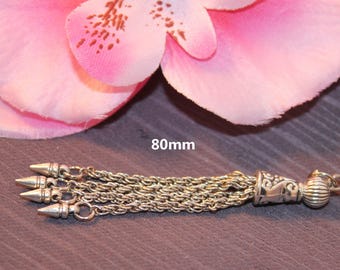 Silver pendant charm 4 chains 80mm model 5