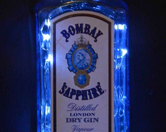 Gin Bottle Lamps - Bombay Sapphire Light