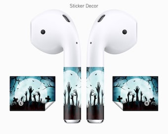 AirPods Stickers Zombie, 2-Sets, Wraps, Skin, Cover, Decal