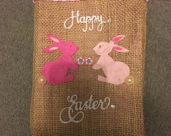 hessian bunny bags