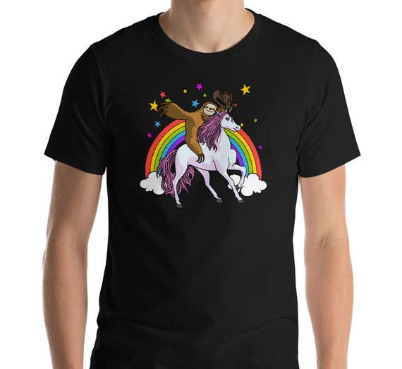 sloth riding unicorn shirt