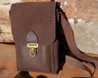 Mixed bag - Brown & Brown cowhide leather