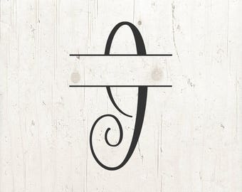 Download Split monogram j | Etsy