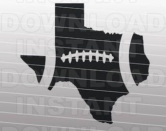 Football Texas Outline SVG File Cutting Template-Clip Art for Commercial & Personal Use-vector art file for Cricut,SCAL,Cameo,Sizzix,Pazzles