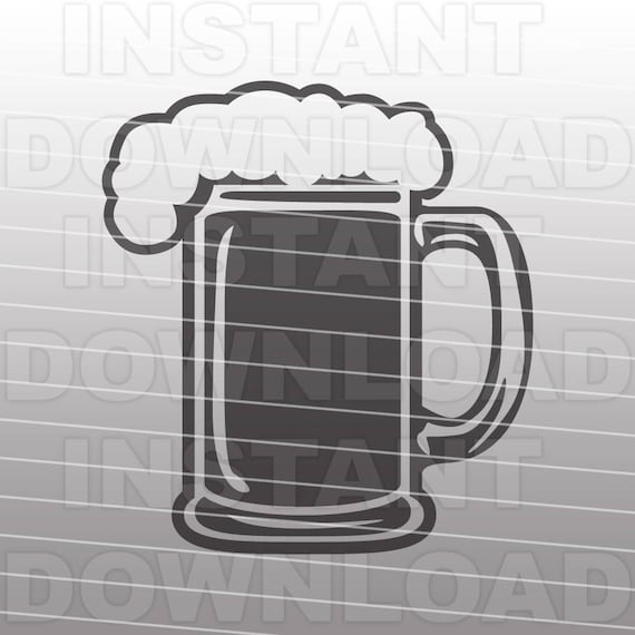 Beer SVG FileBeer Mug SVG FileCutting Template-Vector Clip