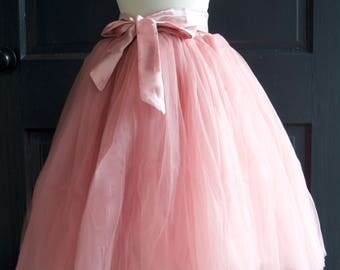 Pink tulle skirt | Etsy