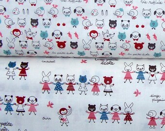 Japanese La Petite Ecole Cotton Fabric - select cut and design
