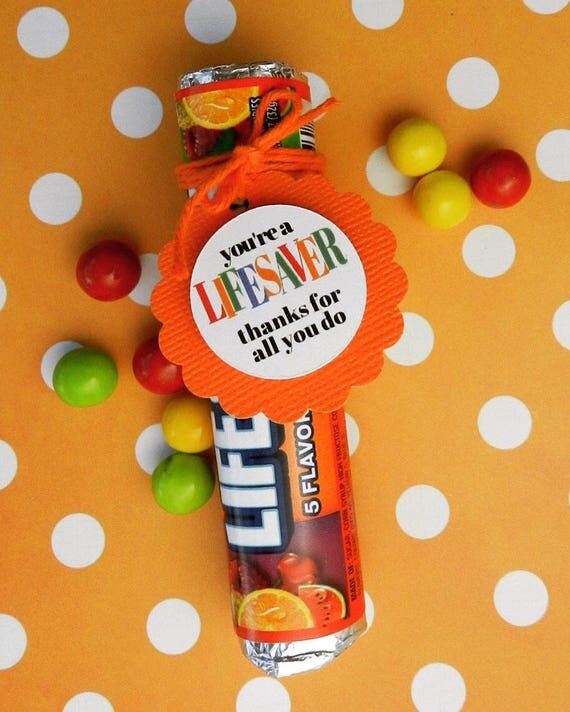 You're a Lifesaver Treat Tag / 48 / Thank you gift