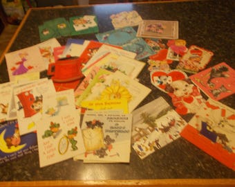 Large assortment of Vintage Greeting Cards