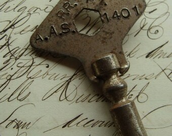 Rare Antique Metal Salvage Railroad Roller Key