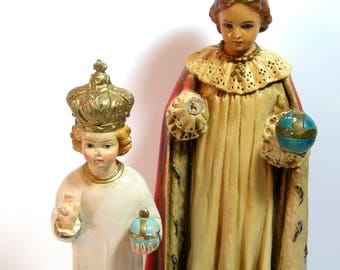Infant Of Prague Chalkware Figurines