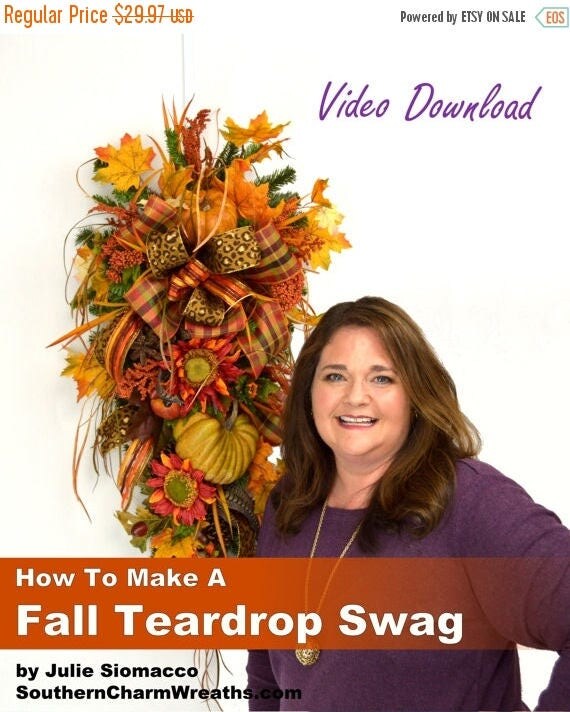 on sale video how to make a fall teardrop swag wreath full on sale video how to make a fall teardrop swag wreath full