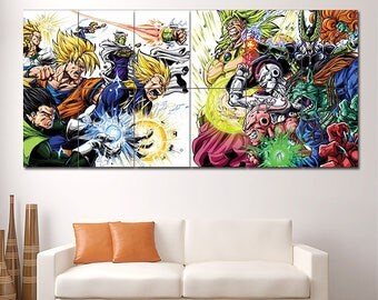 Anime Heroes Villains Dragon Ball Z Photographic Paper Block Giant Wall Art Print Poster, Large Wall Décor Posters 33"x70" By ZERES (P-1561)
