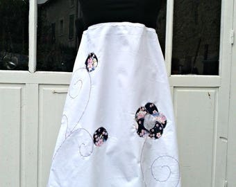Dress Halter Haziel black and white flower Japanese