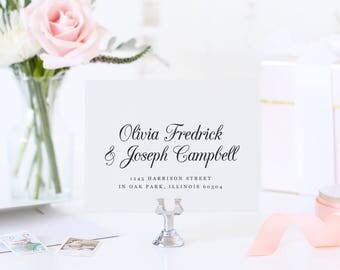 Printable RSVP Envelope Address Template Wedding Calligraphy Southern Moonlight Printable RSVP Envelope Address Template Wedding Calligraphy Southern Moonlight