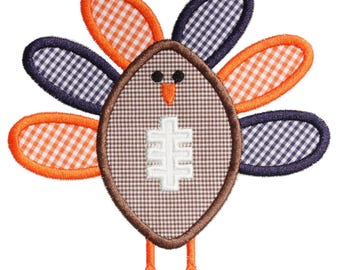 954 Football Turkey Machine Embroidery Applique Design