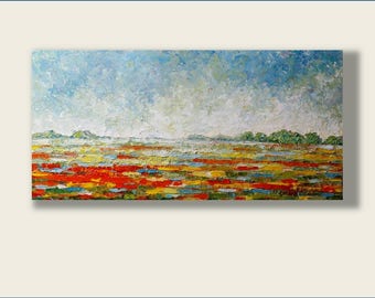 Oil Abstract Painting, Oil Painting, Modern Painting, Contemporary Painting, Palette Knife Painting Oil Artwork Landscape Painting